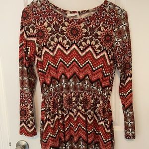 Super Soft Aztec Print Midi Dress with Pockets